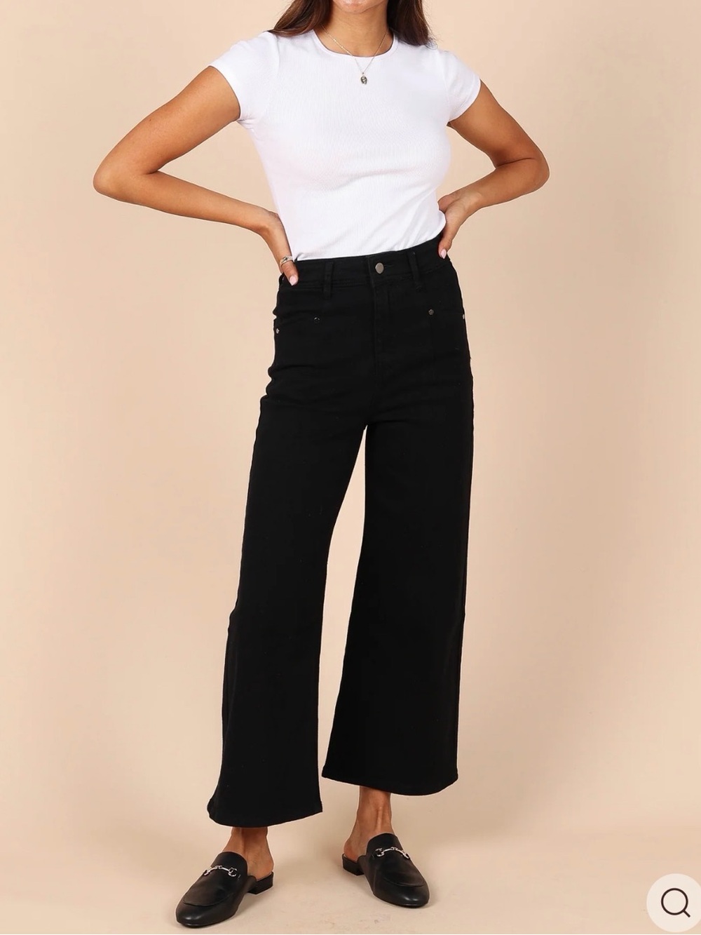 Petal & Pup Georgette High Waisted Straight Leg Pants